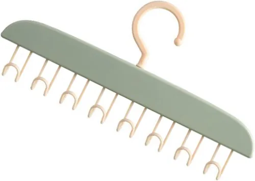 Vista 6 de Colgador superior, organizador de brasieres con ganchos para corbatas, trajes de baño, vestido, 11 x 5.5 x 1 (verde)