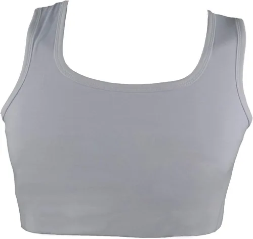 Vista 2 de BaronHong Tomboy Trans Lesbianas Pull On Cierre Pecho Carpeta Corta Tank Top Banda Elástica