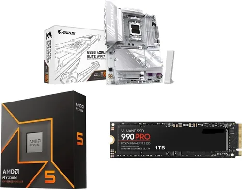 Vista 16 de NEWEGG Combo de memoria CPU de placa base -B550M-A con CPU Ryzen 5 5500 de 6 núcleos de 3.6 GHz y 16 GB (2 x 8 GB) 288 pines PC RAM DDR4 3200 AMD