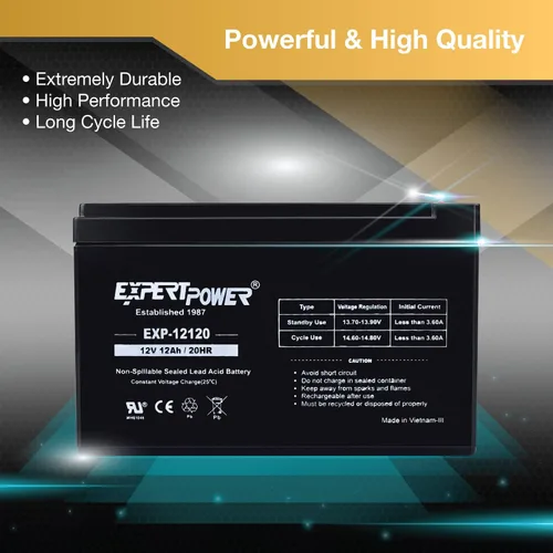 Vista 4 de ExpertPower Batería compatible con 12V 12AH para scooter médico 6-DZM-12 APC - Paquete de 4