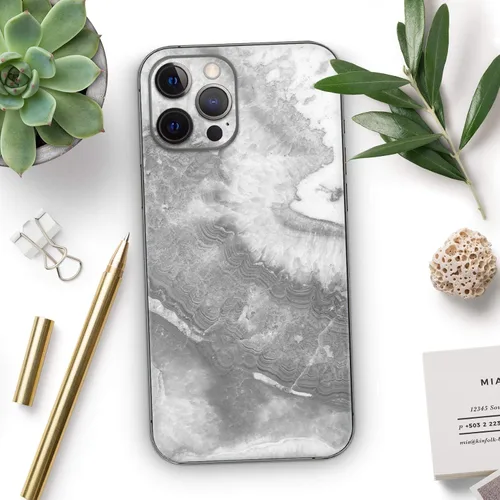 Vista 7 de DesignSkinz Kit de calcomanías de cuerpo completo compatible con iPhone 15 Plus, mármol gris pizarra V26
