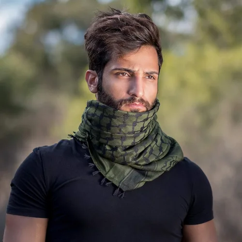 Vista 4 de MORA Premium Shemagh Scarf - Beautiful Gift Box - Large Arab Tactical Military Desert Head Neck Keffiyeh Wrap with Tassels