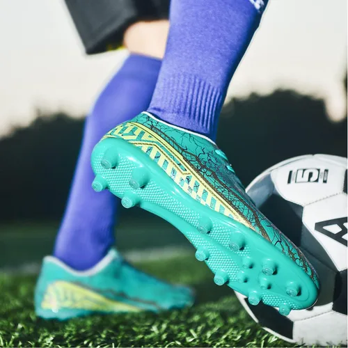 Vista 6 de HaloTeam Zapatos de fútbol para hombre, tacos de entrenamiento profesional, para césped TFAG, para exteriores, interiores, botas de fútbol