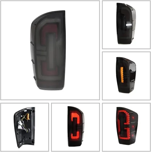 Vista 3 de Kit de luces traseras LED adecuadas para Toyota Tacoma 2016-2022, carcasa negra, efecto de luz fluida, fácil instalación