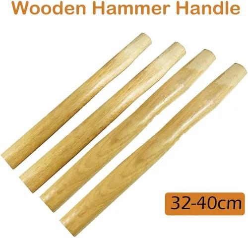 Vista 5 de Paquete de 2 martillos octogonales de madera con mango de madera, mango a prueba de golpes, martillos de repuesto, mazos, herramienta de mano de 13