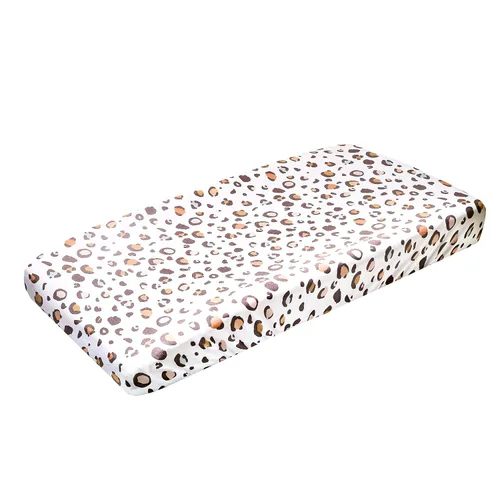Vista 7 de Copper Pearl Funda de punto prémium para cambiador: suave, elegante y universal para todos los cambiadores de pañales estándar, fundas de cambiador