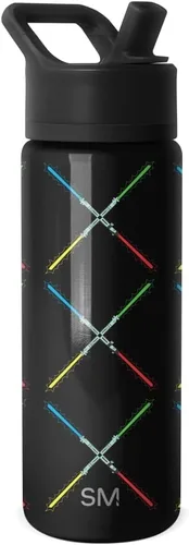 Vista 57 de Simple Modern DC Comics Batman - Botella de agua para niños con tapa con pajilla, vaso aislado de acero inoxidable de 14 onzas para niños, vaso a