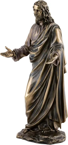 Vista 2 de Top Collection Estatua de Jesús – Escultura del hijo de Dios en bronce fundido en frío de primera calidad, figura coleccionable de El Señor de todos