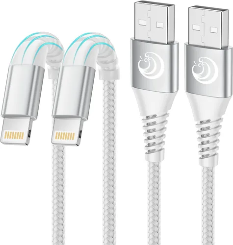 Vista 8 de Aioneus Cable de carga para iPhone de 3 pies, paquete de 3 cables Lightning con certificación MFi, cable de carga rápida de nailon trenzado