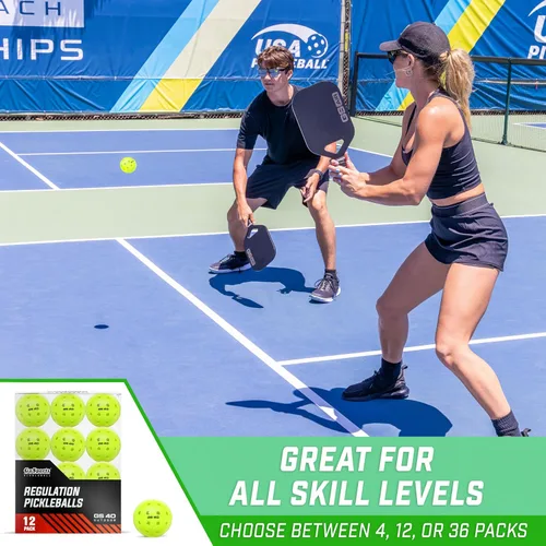 Vista 6 de GoSports GS 40 Pelotas de Pickleball - Paquete de 4, 12 o 36 pelotas de Pickleball reguladas aprobadas por USAPA