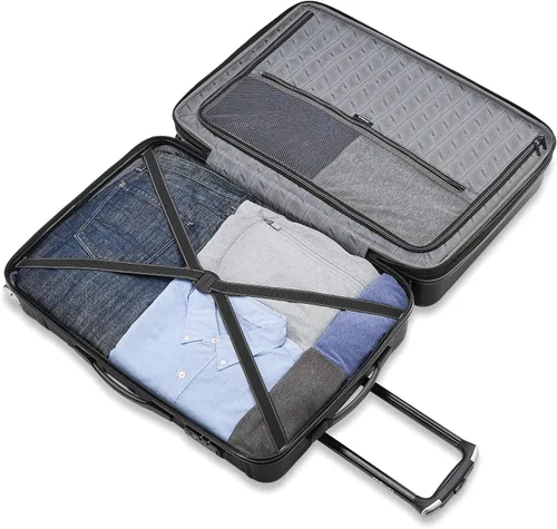 Vista 5 de Equipaje extensible Samsonite Omni 2 Hardside con ruedas giratorias, Negro medianoche), 138454-1548