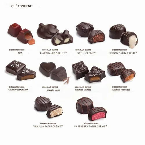 Vista 4 de Ethel M Chocolates Caja de regalo de 24 piezas de la colección de chocolate negro de primera calidad, sabores exóticos, limón, vainilla, caramelo