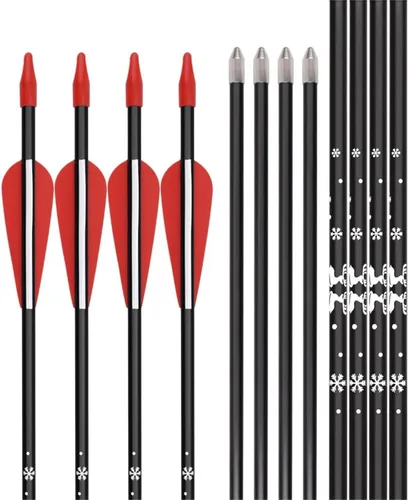 Vista 5 de YLS Flechas de tiro con arco de fibra de vidrio negras – Flechas de práctica de 30 pulgadas, perfectas para la práctica de objetivos jóvenes
