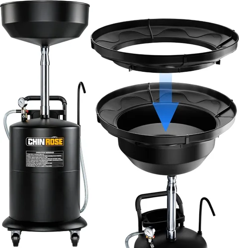 Vista 10 de Tanque de drenaje de aceite residual, extractor de drenaje de aceite y kit colector Drenador neumático para fluidos automotrices Contenedor