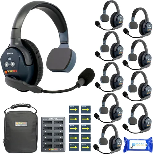 Vista 11 de Eartec Ultralite PRO16 - Sistema de auriculares de intercomunicación inalámbricos para 2 usuarios, largo alcance 1/2 milla, dúplex completo manos