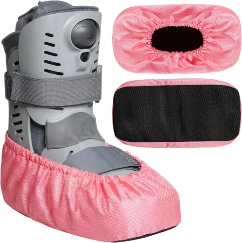 Vista 8 de Shyyween 2 piezas de fundas para botas de caminar Air Cam para fracturas médicas, fundas impermeables para botas de yeso, fundas para zapatos