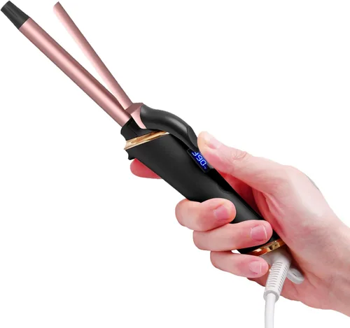 Vista 14 de Ukliss Mini rizador de 1/2 pulgada, rizador de barril pequeño de viaje para cabello corto y flequillo, calor rápido de 30 segundos, 5 ajustes