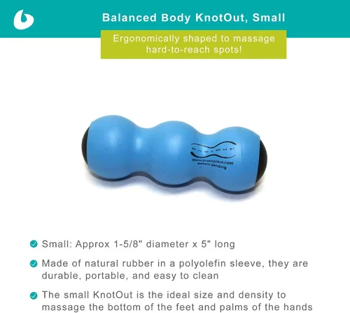Vista 2 de Balanced Body KnotOut, rodillo de pilates para alivio muscular, rodillo de masaje muscular de terapia física, rodillo de tejido profundo después