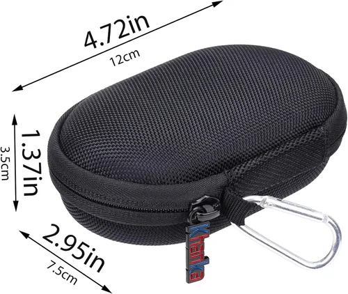 Vista 4 de Khanka Funda rígida compatible con Logitech Pebble M350 M355 i345 i345 mouse inalámbrico Bluetooth, solo funda (negro)