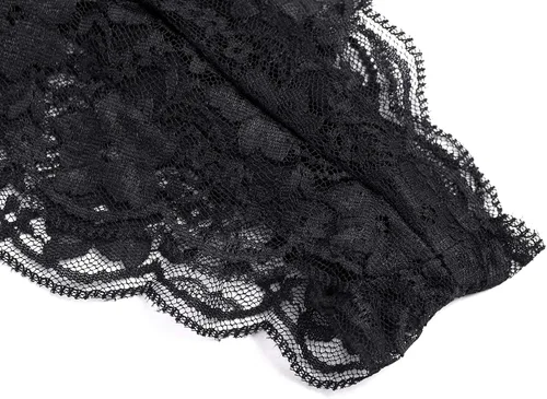 Vista 8 de FlatterMe Lencería para mujer, color rojo, sin espalda, sexy, con escote en V profundo, con tiras de encaje