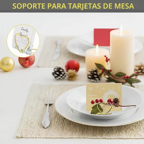 Vista 6 de CUNGLIN - Portatarjetas de corazón dorado, 32 unidades, ideal para fotos pequeñas, imágenes, tarjetas de visita, notas y tarjetas de juego