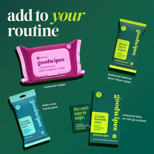 Vista 7 de Goodwipes - Toallitas lavables individualmente envueltas para adultos en movimiento - Toallitas mini portátiles - Esenciales de viaje - Seguras