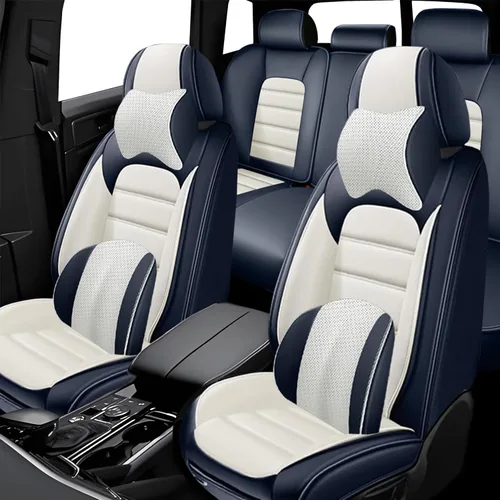Vista 9 de 5 fundas de asiento para Mazda2 2011-2023, fundas de asiento de automóvil de cuero, impermeables, suaves, cómodas fundas de asiento de automóvil