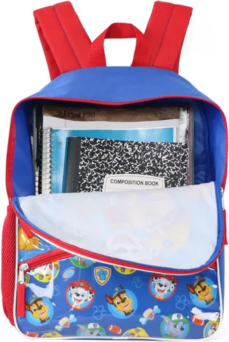 Vista 5 de Nickelodeon Mochila con almuerzo de Paw Patrol para niños (azul claro/rojo)