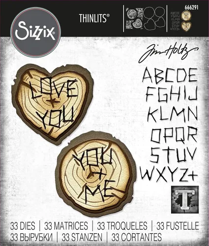 Vista 4 de Sizzix Troqueles Thinlits de Tim Holtz 33/Pkg - Rebanada de madera