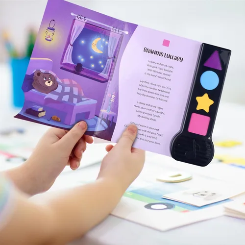 Vista 7 de Libro musical para niños pequeños con canciones de cuna, juguete interactivo, centelleante, estrellita centelleante, cantar, libro de sonido