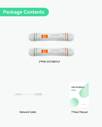 Vista 8 de Extensor PoE de larga distancia LINOVISION para exteriores de hasta 2600 pies Max 2600ft Power and Data Transmission, IEEE 802.3af/at Waterproof