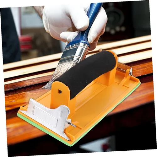 Vista 4 de Uonlytech Soporte para papel de lija con asa, herramienta ligera para lijar a mano contorneada para proyectos de paneles de yeso y placas de yeso
