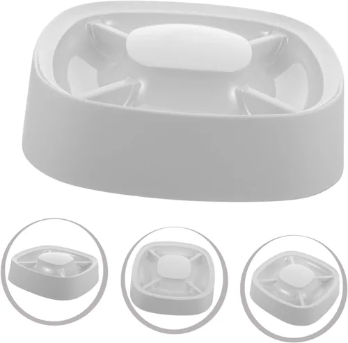 Vista 2 de Mipcase Comedero lento para mascotas para perros y gatos, platos divididos para mascotas, gran capacidad, fácil