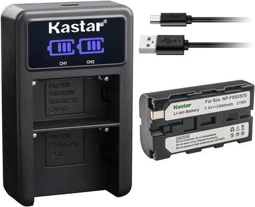Vista 8 de Kastar Cargador de batería USB NP-F570 LED2 compatible con Feelworld F5 Pro, F5 Pro V2, F5 Pro V3, S55, F6 Plus, FT6 FR6, F7 Pro, monitor de campo