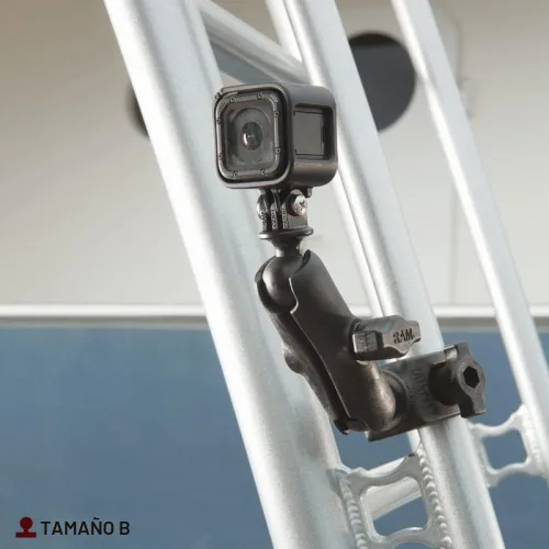 Vista 9 de RAM Mounts RAP-B-400U Base de abrazadera pequeña Tough-Claw con bola con bola tamaño B de 1" para rieles de 0.625" a 1.14" de diámetro