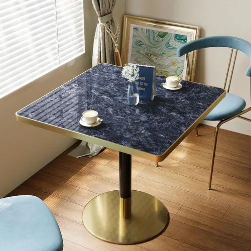Vista 12 de Mesa de tulipán de 31.5 pulgadas, mesa de comedor redonda con mesa de Aqua Jade (oro rosa)