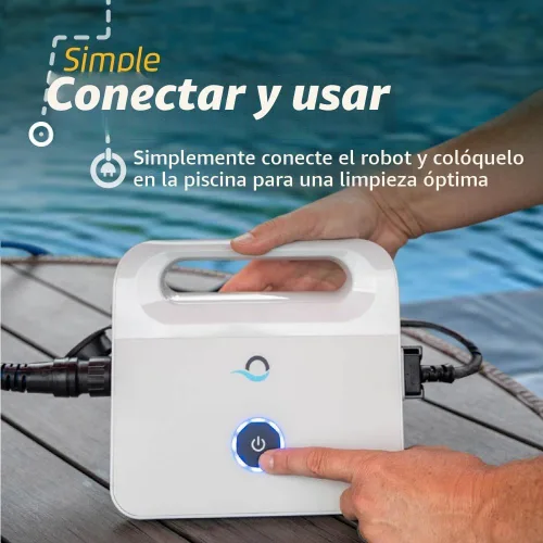 Vista 5 de Dolphin Proteus DX1 - Aspiradora robótica automática para piscinas, cepillo de limpieza activo, acceso a filtros de carga superior, ideal