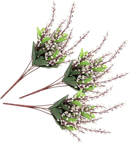 Vista 10 de Levemolo Rtificial Plants - Paquete de 3 enredaderas falsas para decoración de bodas, proyectos de bricolaje y adornos para el hogar