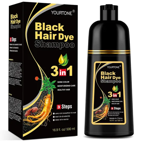 Vista 7 de YOURTONE Champú de tinte para el cabello castaño oscuro 3 en 1 para cobertura de cabello gris, champú de color de cabello para mujeres y hombres