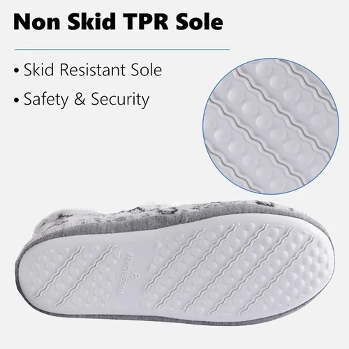 Vista 3 de Pantuflas de interior para mujer con parte superior de punto y lazo