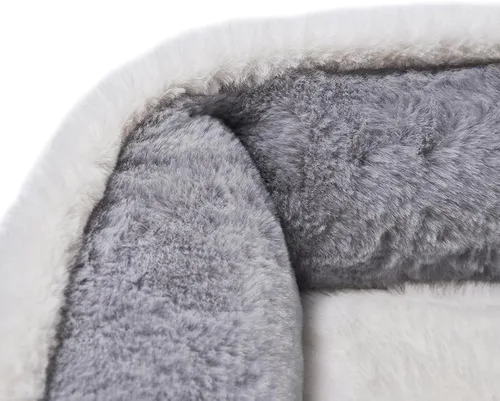 Vista 7 de Cama cuadrada de lujo para gatos y perros, suave, lavable, con parte inferior antideslizante y resistente al agua, perfecta para perros pequeños