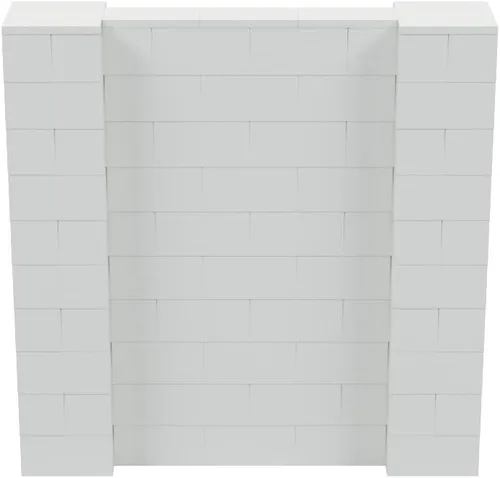 Vista 195 de EverBlock Kit de pared de 5 x 4 pies Bloques de construcción modulares Sistema de pared para edificios, pantallas y estructuras Divisor