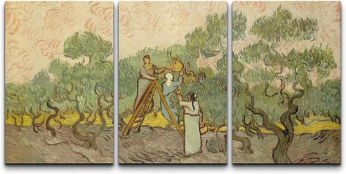 Vista 81 de wall26 Lienzo enmarcado para pared, juego de arte con flores de almendra de Vincent Van Gogh, naturaleza, ilustraciones de área silvestre, bellas