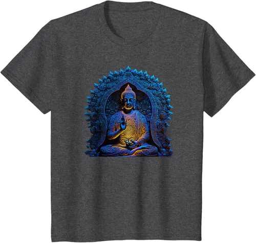 Vista 27 de Estatua de Buda Yoga Budismo Zen Buddhism Meditation T-Shirt Negro