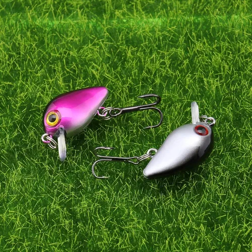 Vista 6 de Create idea 10 señuelos de pesca con gancho agudo, crankbaits mini cebos duros de pesca artificiales para trucha, lubina, agua dulce y salada