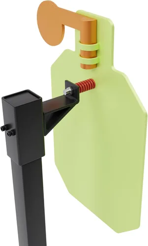 Vista 6 de Percha de objetivos T-Post para disparar AR500, colgador de objetivos de acero duradero con poste en T, soportes de objetivo de poste en T, soporte