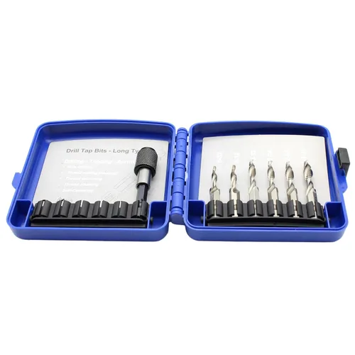 Vista 10 de TMAX Broca combinada de 2 piezas 1/4-20 y grifo multiuso desbarbado avellanador hexagonal