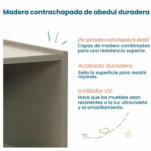 Vista 7 de ECR4Kids Silla apilable de madera para niños pequeños, 15 cm, Muebles para niños, Lavado gris, 2 unidades Gris (Grey Wash)