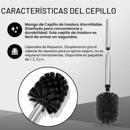 Vista 7 de ToiletTree Products Escobilla de inodoro con tapa, elegante cepillo y soporte para inodoro, juego de cepillos para inodoro con base pesada, cepillo