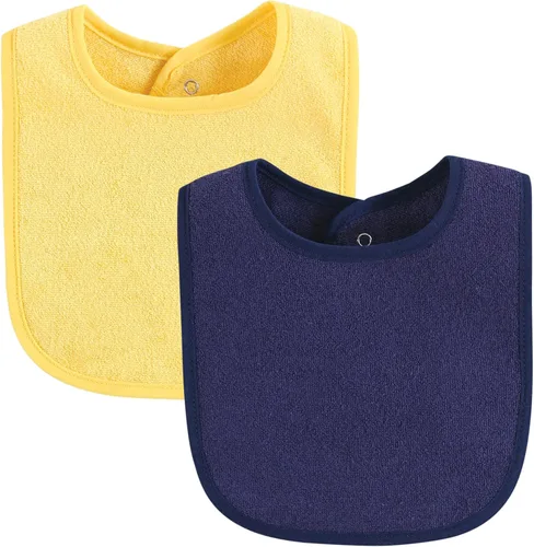 Vista 7 de Hudson Baby Babero unisex BabyDrooler con forro impermeable Azul Rojo